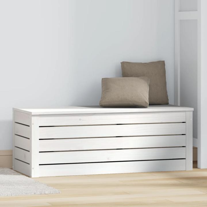 Produktbild VidaXL Truhe Weiss 89x36,5x33 cm Massivholz Kiefer,Farbe