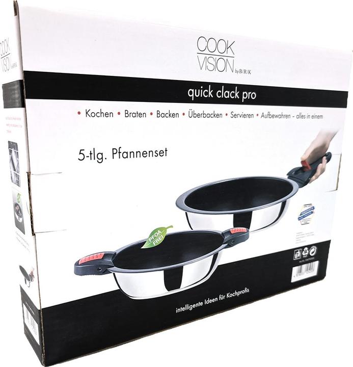 Immagine prodotto Kuppels Quick Clack Pro (Set di pentole e padelle da cucina, Acciaio inossidabile)