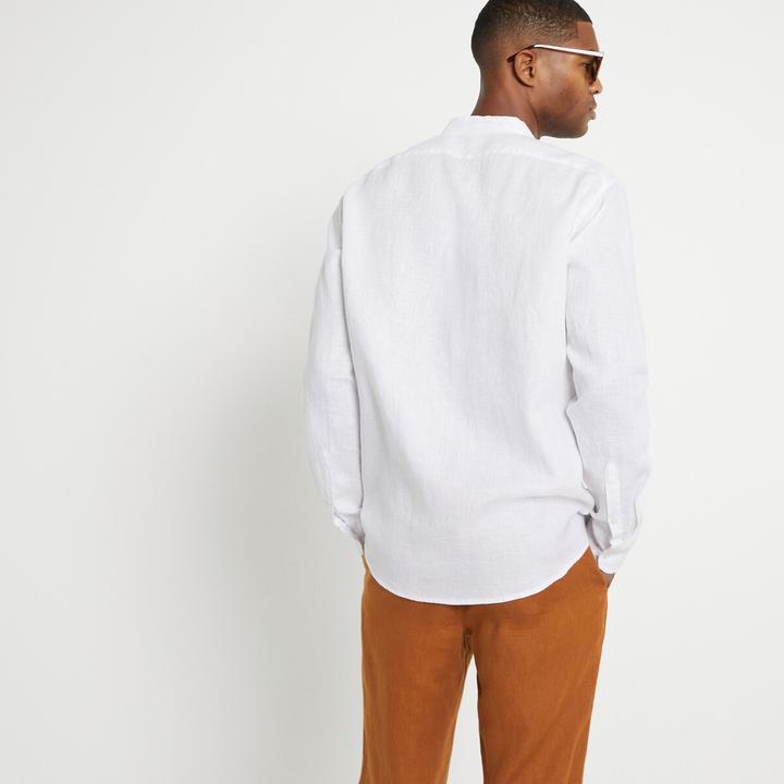 Produktbild La Redoute Collections Gerades Leinenhemd Signature mit Stehkragen (L)