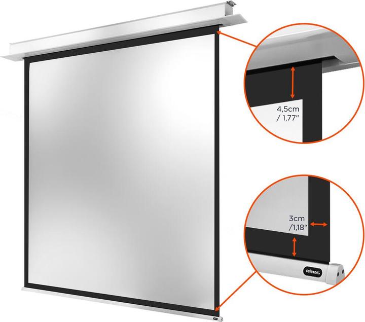 Actual product image Celexon Electric Professional Plus Ceiling Recessed - Screen - Ceiling mountable - (88.98", 1:1)