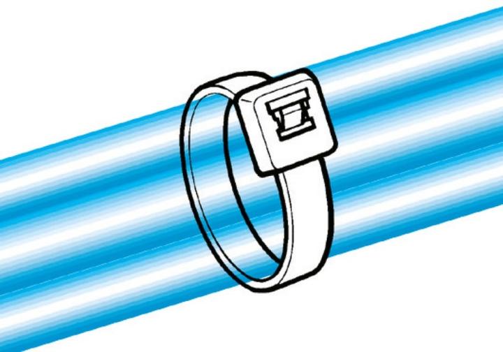 Actual product image HellermannTyton LK2A Bk Cable Tie Heat Rod-270x4.6mm (Plastic cable ties, 270 mm, 100 pcs.)