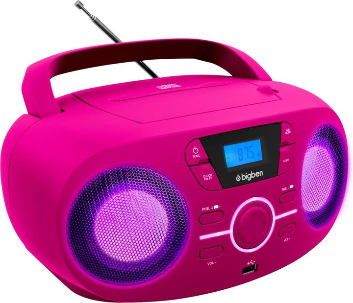 Image du produit Bigben CD/ Radio portable CD61 USB- rose (FM, PLL)