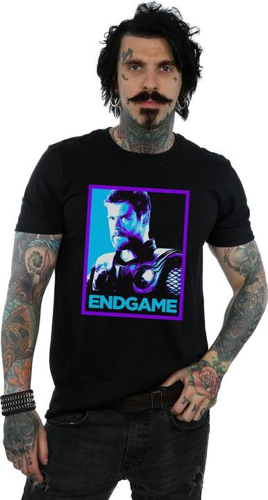 Actual product image Mens Avengers Endgame Thor Poster T-Shirt (4XL)