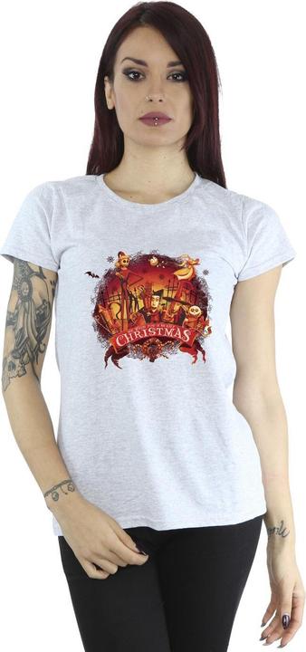 Actual product image Disney Womens/Ladies The Nightmare Before Christmas Scary Christmas Cotton T-Shirt (XXL)