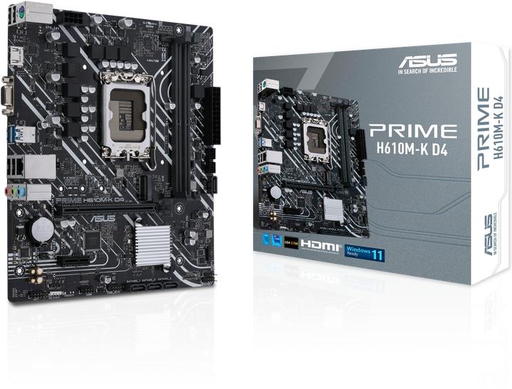 Actual product image ASUS PRIME H610M-K D4 (LGA 1700, Intel H610, mATX)