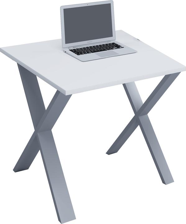 Produktbild VCM Premium Büromöbel Schreibtisch Lona X Silber (80 x 80 x 76 cm)