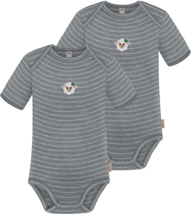 Image du produit Normani Lot de 2 body bébé mérinos manches courtes "Tauranga" - 9285 (86)