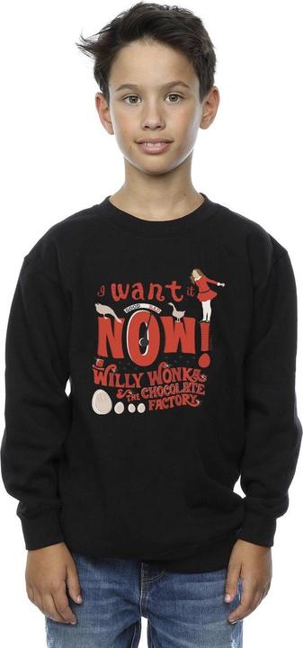 Produktbild Willy Wonka & the Chocolate Factory Verruca Salt I Want It Now Sweatshirt Jungen (128)