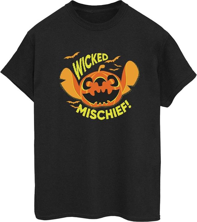 Actual product image Disney Womens/Ladies Lilo And Stitch Wicked Mischief Cotton Boyfriend T-Shirt (S)