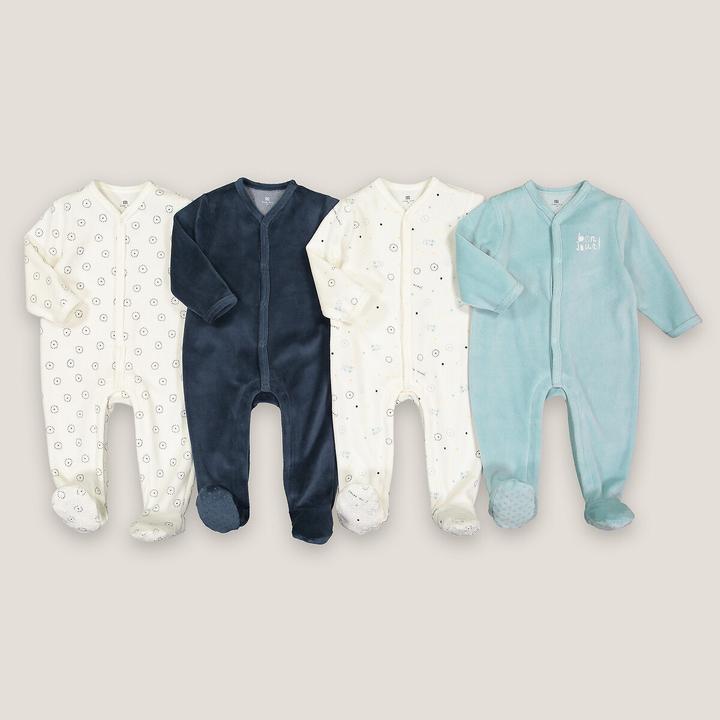 La Redoute Collections 4er-Pack Strampler aus Samt
