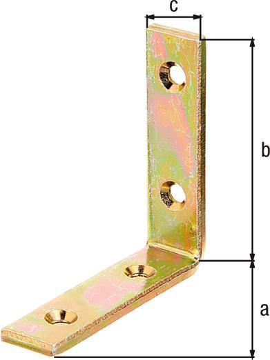 Productafbeelding Alberts Beugel extra sterk 80 x 80 x 20 mm verzinkt, dikke laag gepassiveerd 1 stuks. (1 Pcs.)