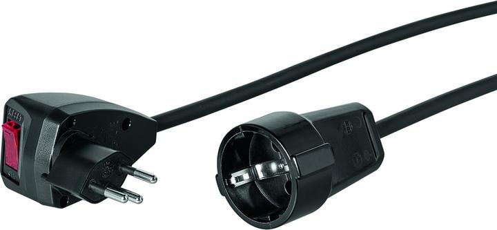 Image du produit Steffen Verlängerungskabel Td 3x1.5mm2 2m T12-Schuko (250V/10A) mit Überstromschutz sw (2 m, CEE 7/3)