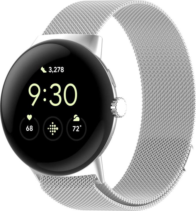 Cover-Discount Google Pixel Watch 3 - 45mm - Magnetisches Ersatzarmband Milanese (Acciaio inossidabile)