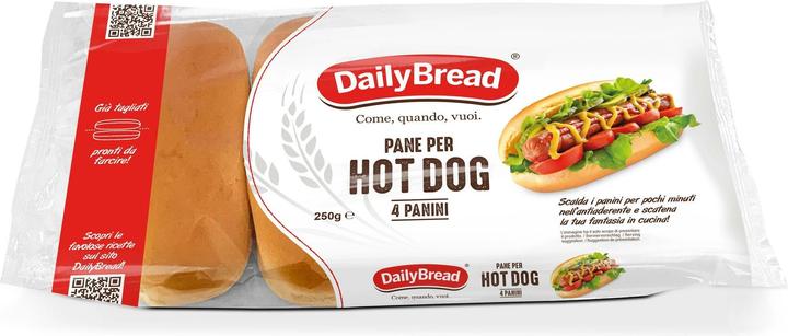 Jaus Daily Bread Hot Dog Buns geschnitten 4 Stück (269 g)