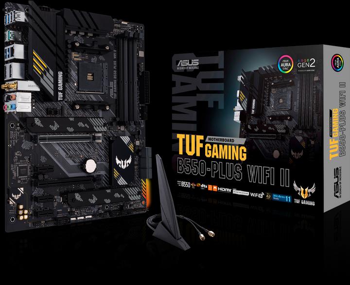 Actual product image ASUS TUF GAMING B550-PLUS WIFI II (AM4, AMD B550, ATX)