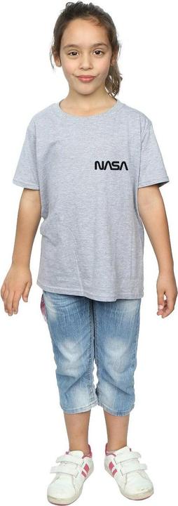 Immagine prodotto Nasa Modern Logo Chest Maglietta Ragazze (152, 158)