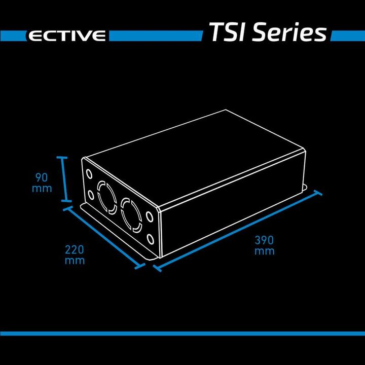Actual product image Ective TSI152 Sine Wave Inverter 1500W/12V Sine Wave Inverter with NVS