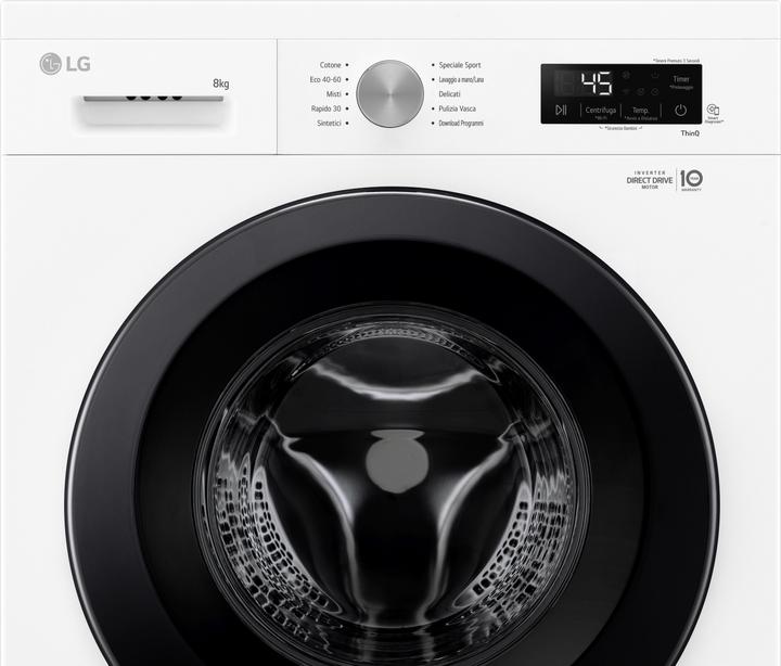 Image du produit LG F4NX1008NWK Lave-linge 8 Kg Classe A (8 kg, Gauche)