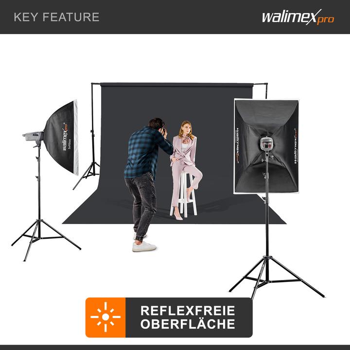 Produktbild Walimex pro Hintergrundkarton 2,60x10m Fotohintergrund Backdrop Studio (260 cm)