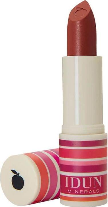 Actual product image IDUN Minerals Lipstick Jungfrubär varm roströd (Bordeaux)