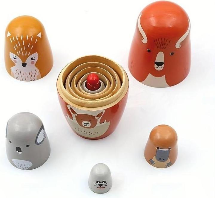 Actual product image Petit Monkey Matryoshkas/ wooden nesting dolls, forest friends