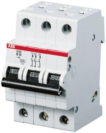 Actual product image ABB S200 MCB 25A 4 Pole Type B 6kA