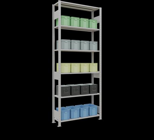Immagine prodotto Schulte Lagertechnik MULTIplus85 sistema di scaffalature di base senza bulloni con ripiani di lunghezza
