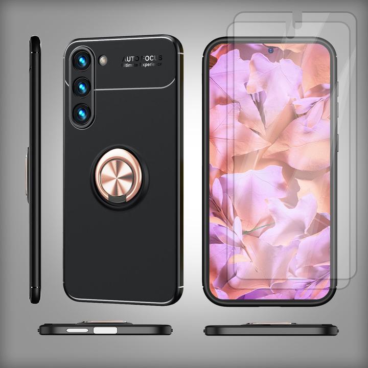 Produktbild Nalia Matte Ring Silikon Hülle mit 2x Displayschutz (Samsung Galaxy S23+)