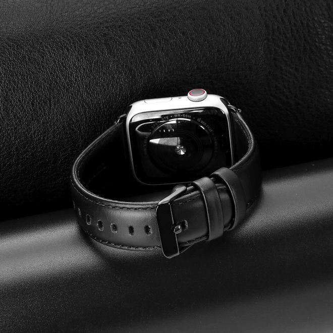 Produktbild Dux Ducis Business Series Echtleder Ersatz Armband (44 mm, 45 mm, 42 mm, Echtleder, Apple Watch Series 4, Apple Watch Series 5, Apple Watch Series 6, Apple Watch Series 7, Apple Watch Series 8, Apple Watch Series 9, Apple Watch SE, Apple Watch Series 1, Apple Watch Series 2, Apple Watch Series 3)