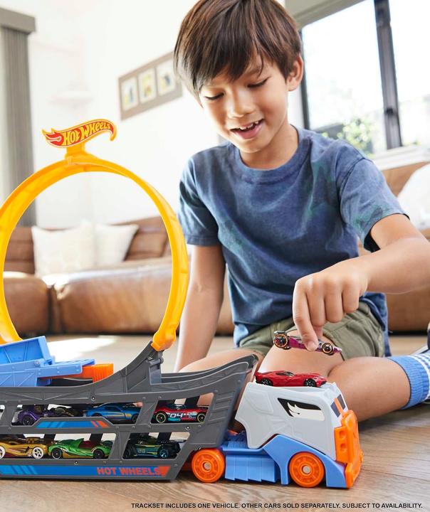 Produktbild Hot Wheels Stunt N Go Transporter & Trackset