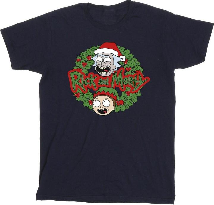 Immagine prodotto Rick And Morty Christmas Wreath Maglietta Uomo (S)