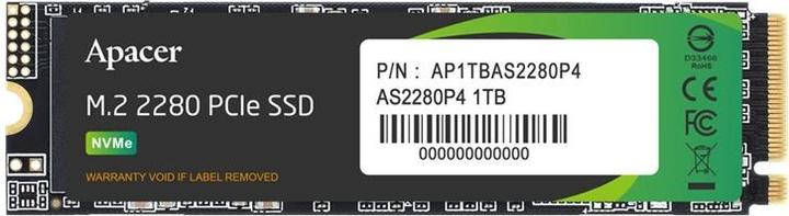 Produktbild Apacer SSD 1TB 2000/3000 P2280P4 PCIe APA| AP1TBAS2280P4-1 - Solid State Disk - NVMe (1000 GB, M.2 2280)