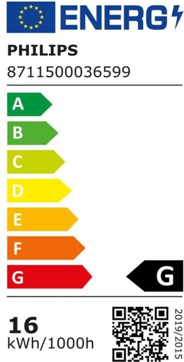 Energy Label Philips Oven lamp T22 (E14, 15 W, 90 lm, 1 x, E)
