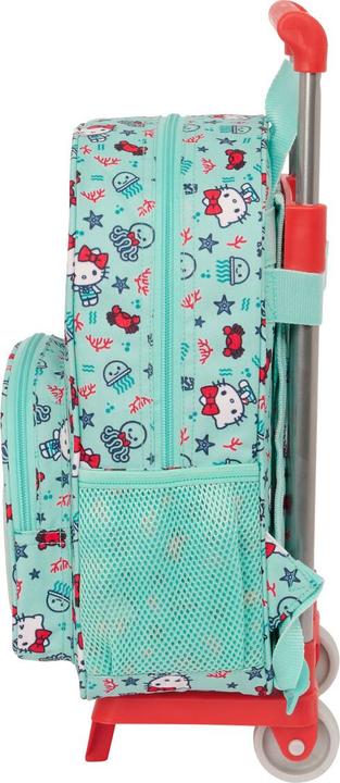 Actual product image Hello Kitty School rucksack with wheels Sea lovers turquoise 26 x 34 x 11 cm