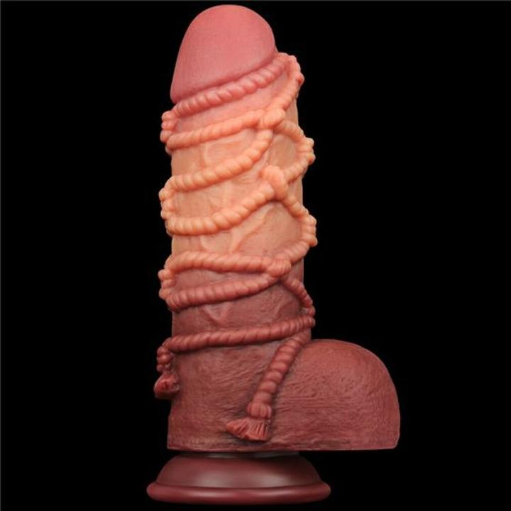 Actual product image Lovetoy Extreme Dildo with Rope Motif 24 cm