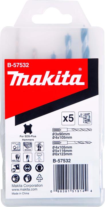 Actual product image Makita B-57532 (4 mm, 5 mm, 6 mm, 3 mm)