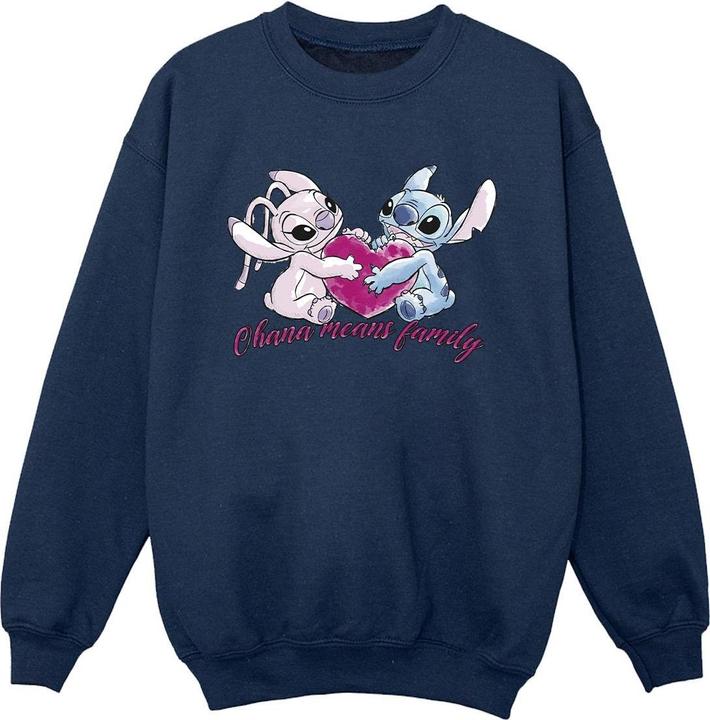 Disney Lilo And Stitch Ohana Heart With Angel Sweatshirt Jungen