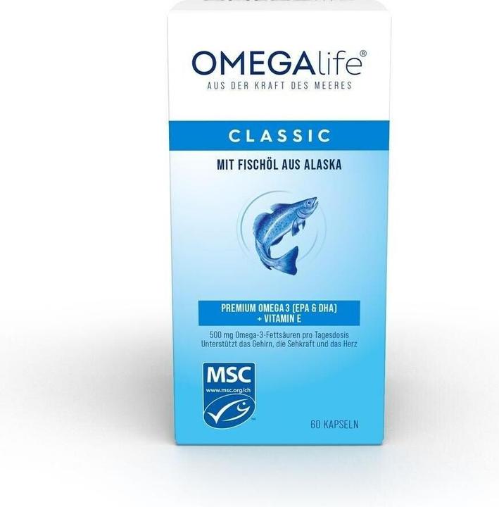 Energie-Label Omega-Life Classic Kaps 500 mg Ds 60 (60 Stück, Kapseln, 128 g)