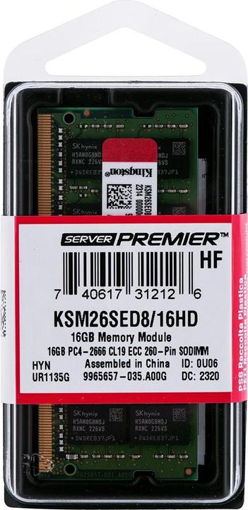 Image du produit Kingston KSM26SED8/16HD (1 x 16GB, 2666 MHz, RAM DDR4, SO-DIMM)