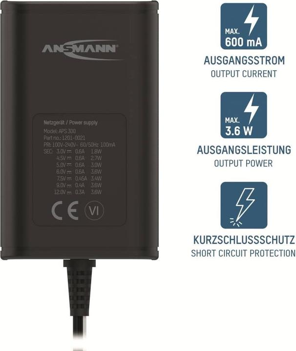 Actual product image Ansmann APS 300 NEW max. 3.6 W