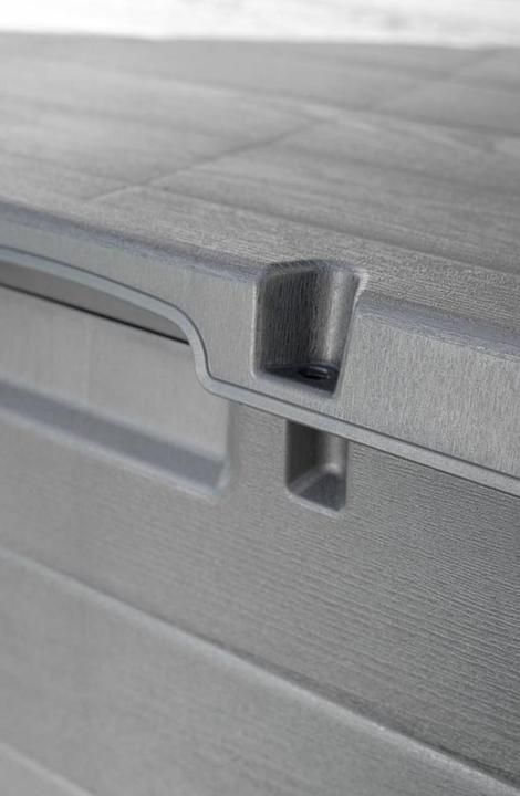 Actual product image Inda-Exclusiv XL cushion box bench seat 2 persons plastic anthracite 340L
