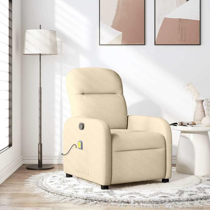 VidaXL Massagesessel Creme Stoff
