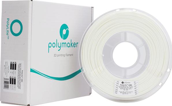Actual product image Polymaker PolyLite ABS - White - 2.85mm (ABS, 2.85 mm, 1000 g, White)
