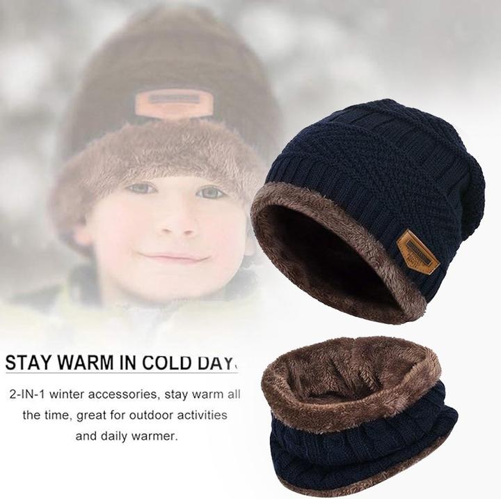 Image du produit Out of the blue Bonnet chaud pour enfants Bonnet avec écharpe