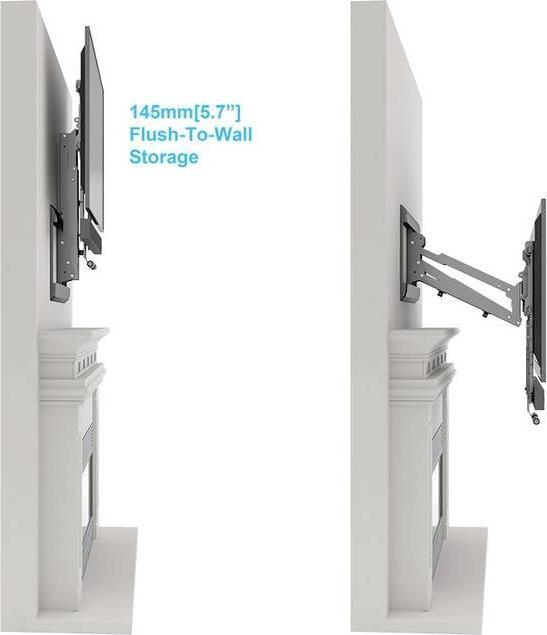 Actual product image myWall My Wall HP55AL TV wall mount 101.6 cm (40") - 165.1 cm (65") (Wall, 65", 25 kg)