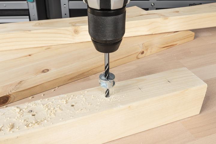 Produktbild wolfcraft wolfcraft 1 Univ.-Tiefenstopp-Set 3-tlg. ø6,8,10mm (6, 8, 10 mm)