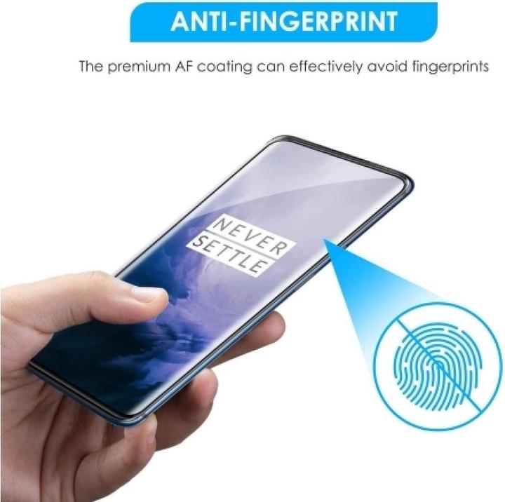 Actual product image Screenguard OnePlus 7T Pro Full Screen Protective Glass Film 2.5D 9H (1 Piece, OnePlus 7T Pro)