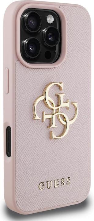 Produktbild Guess Hardcase PU Grained Big 4G and Classic Logo Case for iPhone 16 Pro Max 6,9" Pink (Apple iPhone 16 Pro Max)