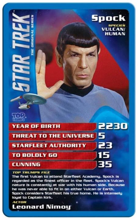 Actual product image Top Trumps Boardgame Trumps STAR TREK - English 001441 (English)