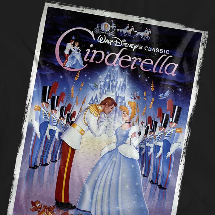 Actual product image Cinderella Unisex Adult Poster T-Shirt (L)